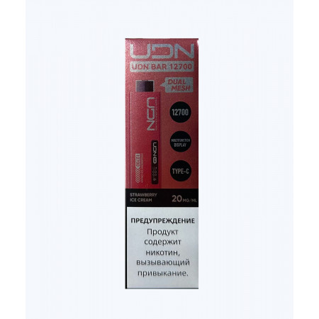 Электронная сигарета UDN BAR 12700 Клубничное Мороженое